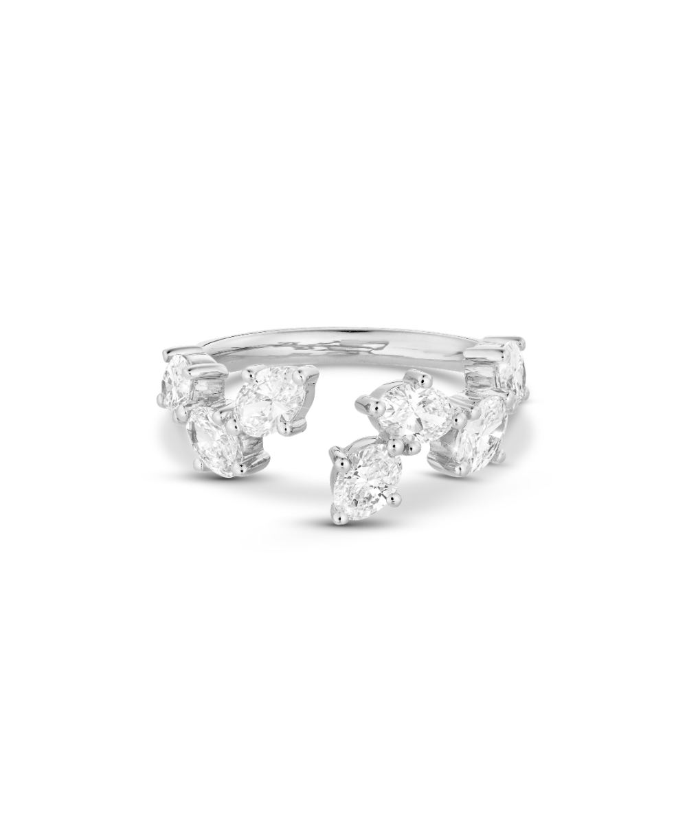 Camille Oval Diamond Wrap - White Gold classajewellers