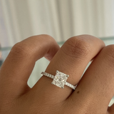 Carrie 1.27ct Radiant Diamond Band Engagement Ring