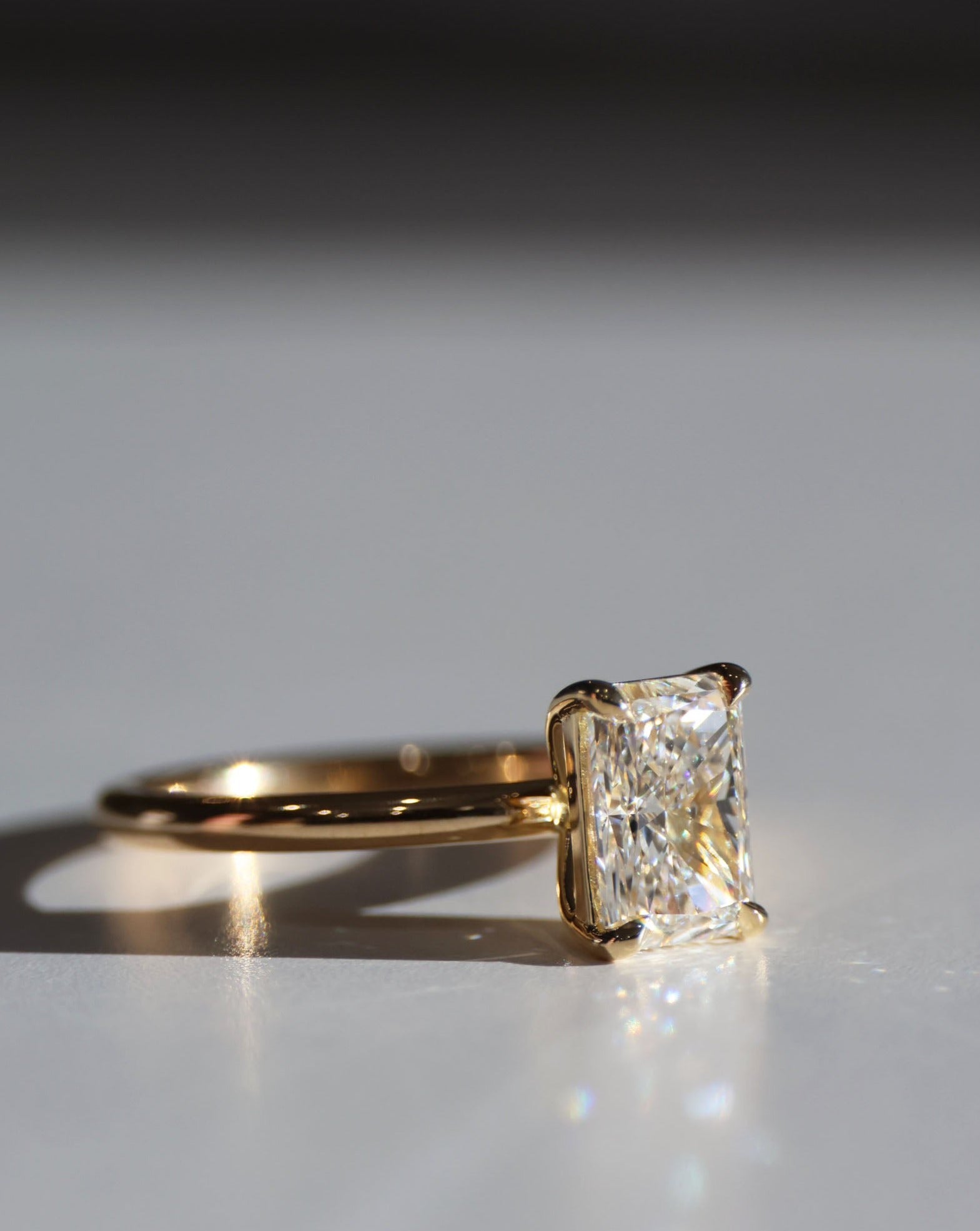 Carrie | 1.51 Radiant Diamond Solitaire Engagement Ring Lab Grown