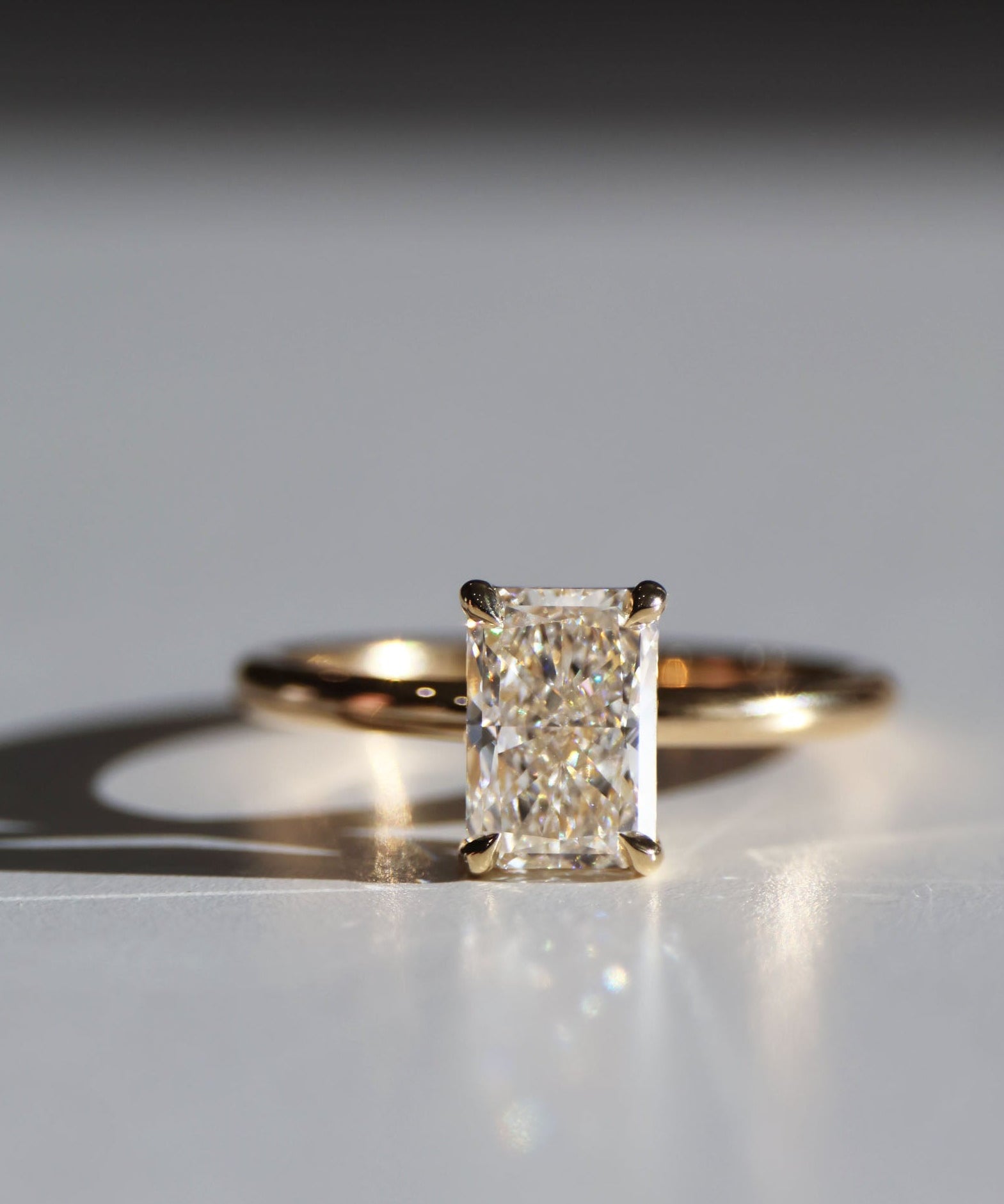 Carrie | 1.51 Radiant Diamond Solitaire Engagement Ring Lab Grown