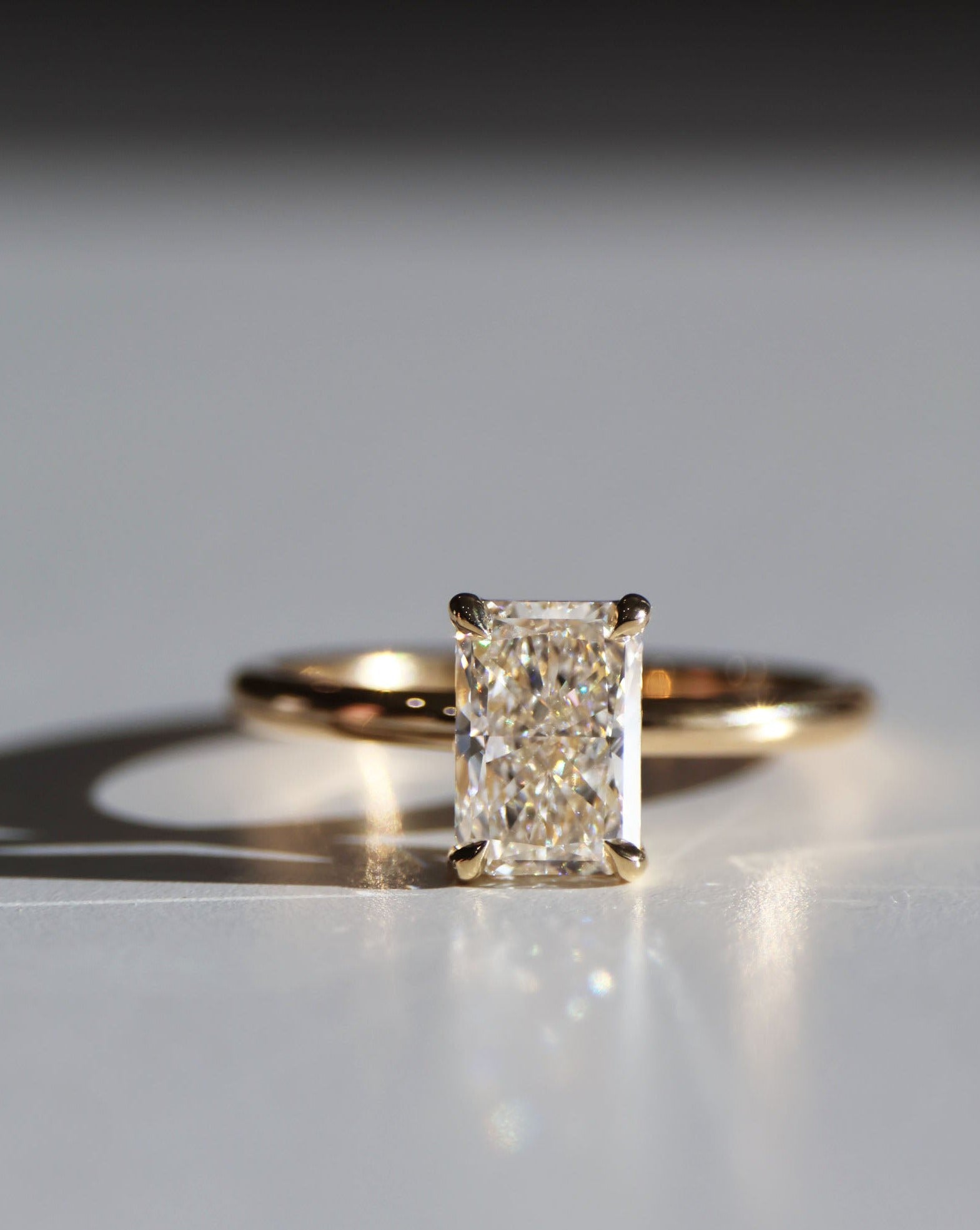 Carrie | 1.51 Radiant Diamond Solitaire Engagement Ring Lab Grown