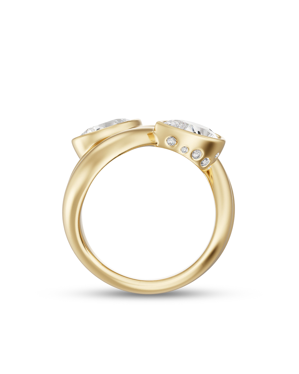 Castor Pear Toi et Moi Diamond Ring