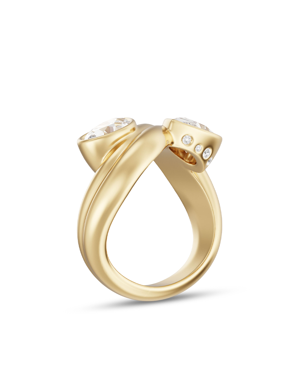 Castor Pear Toi et Moi Diamond Ring