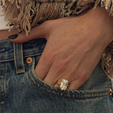 Cecilia Old Mine Cushion Diamond Engagement Ring
