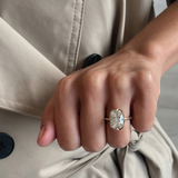 Cecilia Old Mine Cushion Diamond Engagement Ring