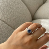 Ceylon Sapphire & Diamond Ring