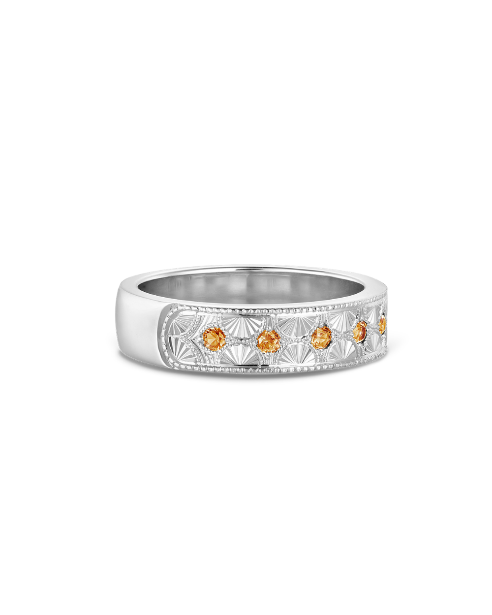 Beatrice Hand Engraved Band classajewellers