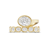 Clara 1.57ct East West Oval Diamond Ring