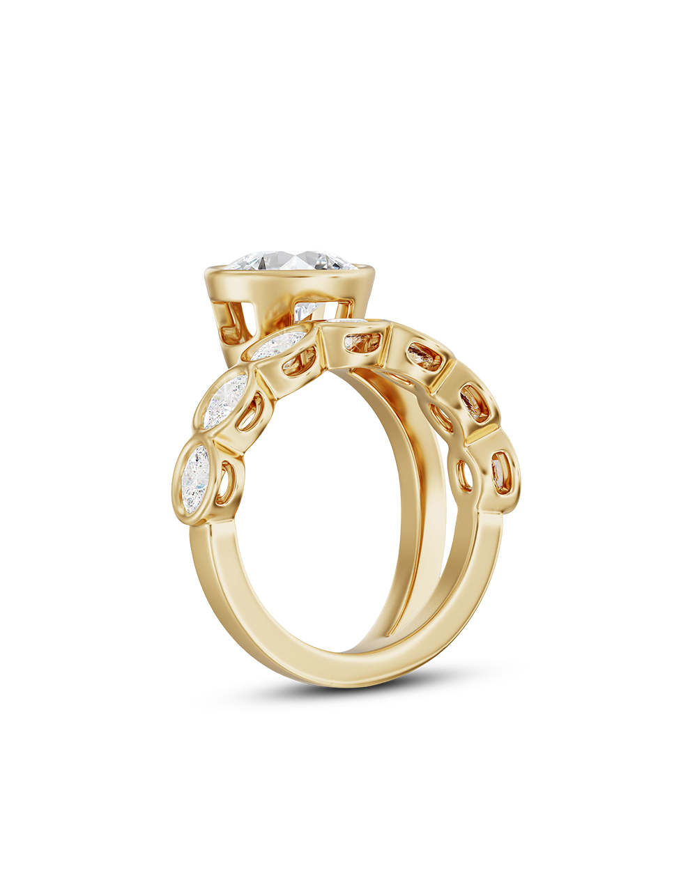 Clara 1.57ct East West Oval Diamond Ring