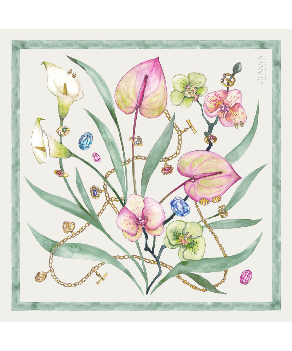 Heirloom Silk Scarf classajewellers