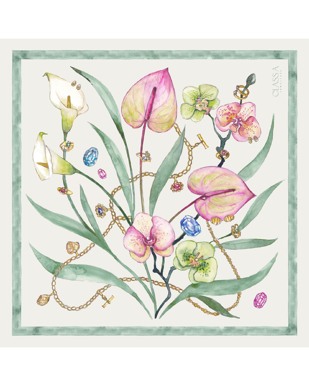 Heirloom Silk Scarf classajewellers