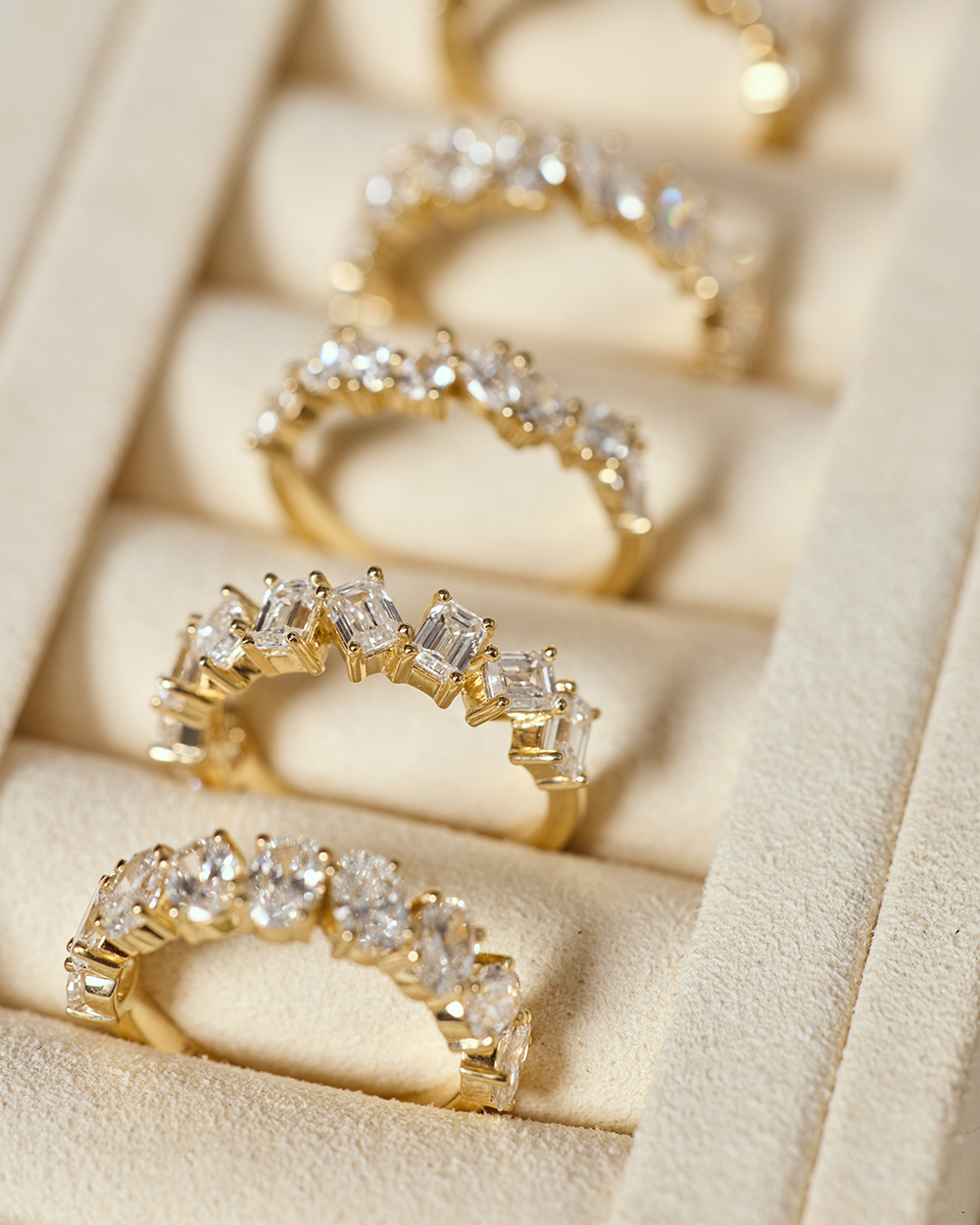 Odette Emerald Diamond Band