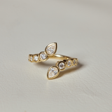 Elodie Round & Pear Bezel Wrap Ring