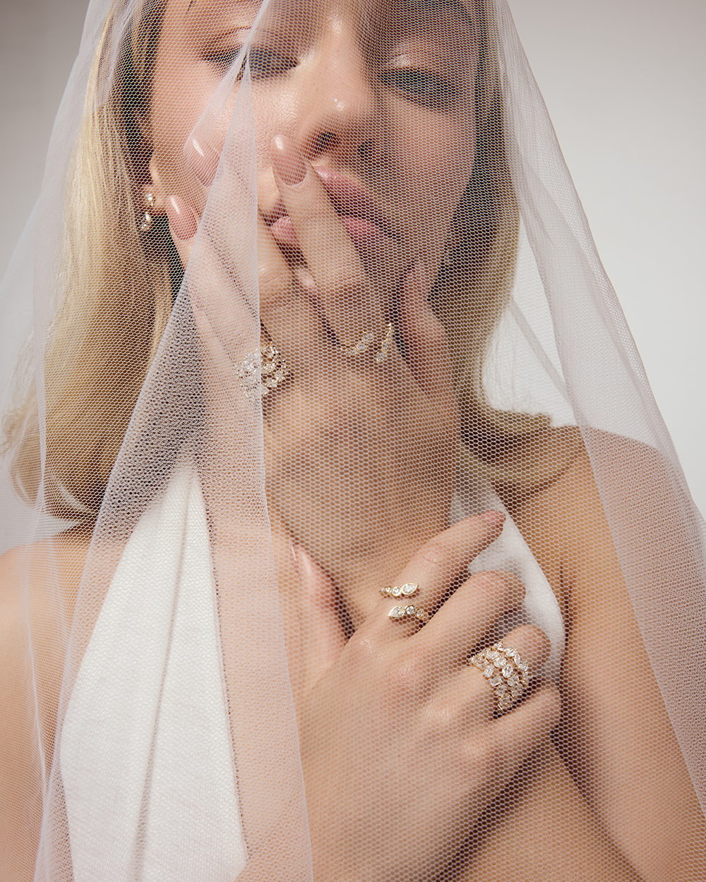 Elodie Round & Pear Bezel Wrap Ring