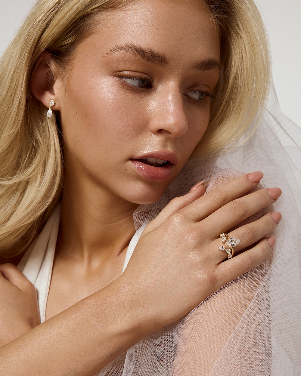 Ines Pear Diamond Wrap