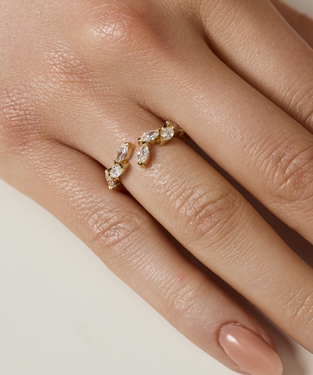 Colette Marquise Diamond Wrap Ring