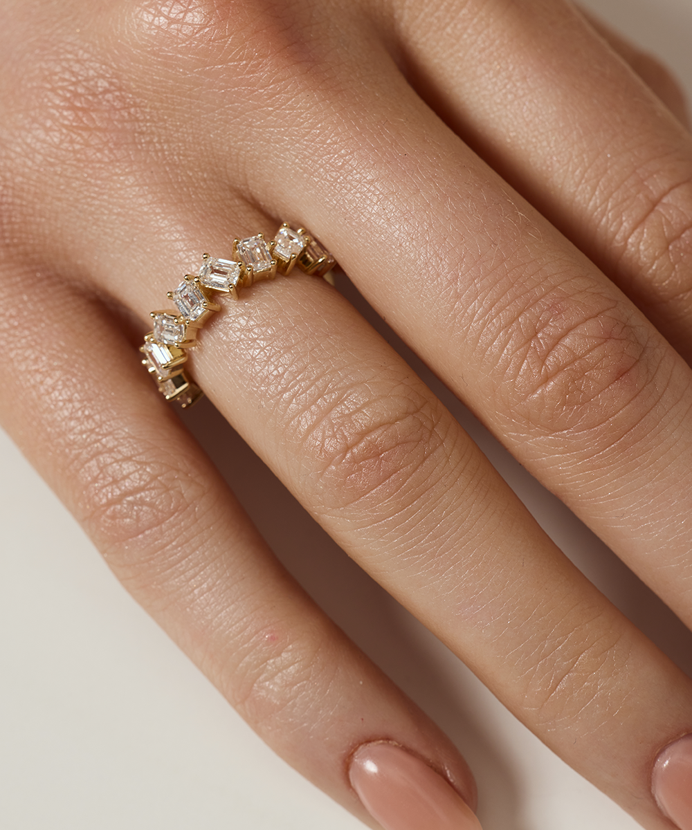 Odette Emerald Diamond Band