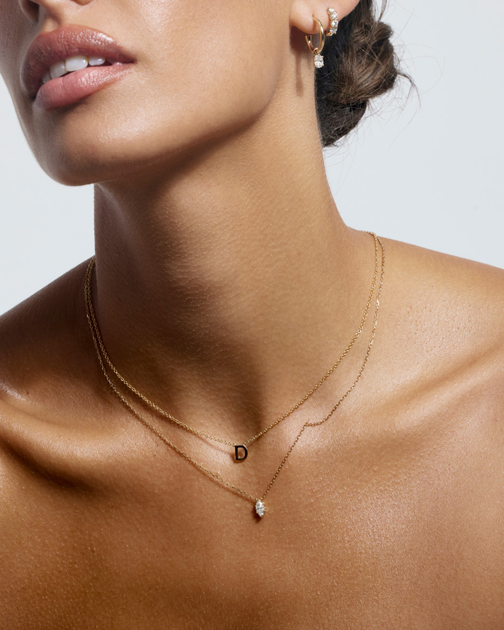 Marquise Solitaire Diamond Necklace