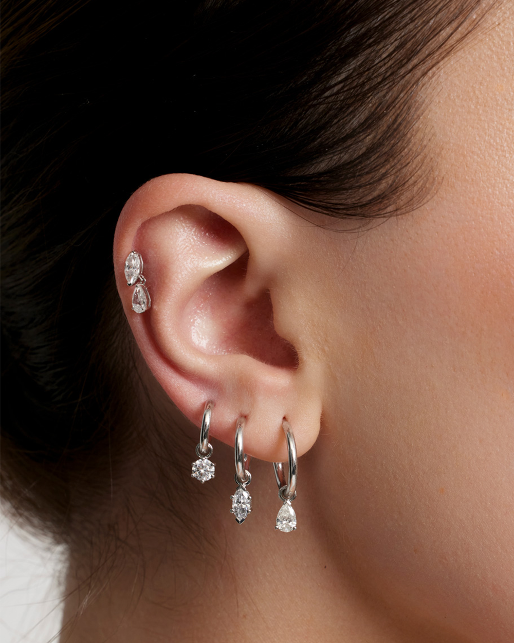Eve Marquise and Pear Diamond Drop Earrings