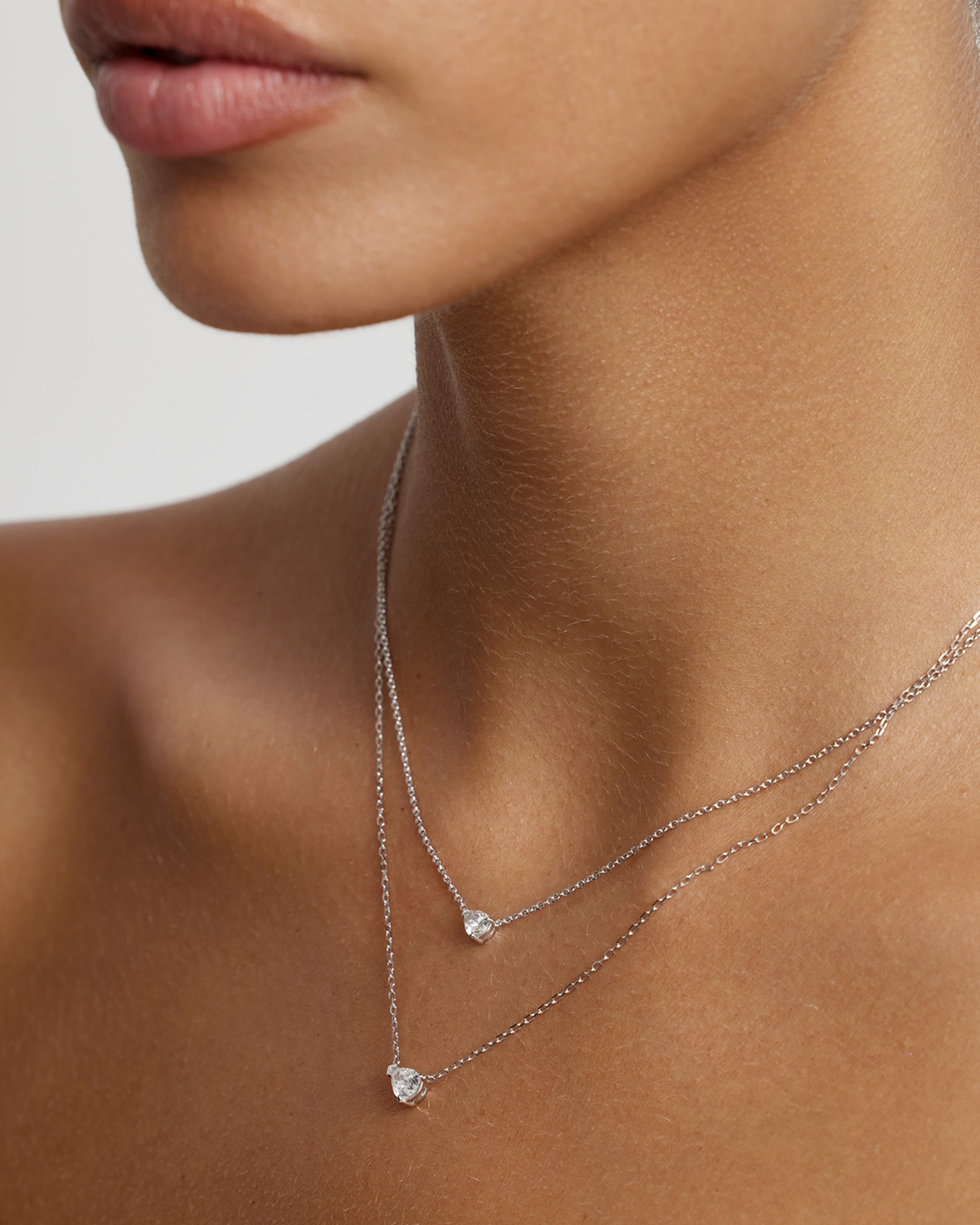 Pear Solitaire Diamond Necklace