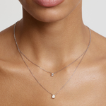 Emerald Solitaire Diamond Necklace