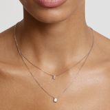 Emerald Solitaire Diamond Necklace