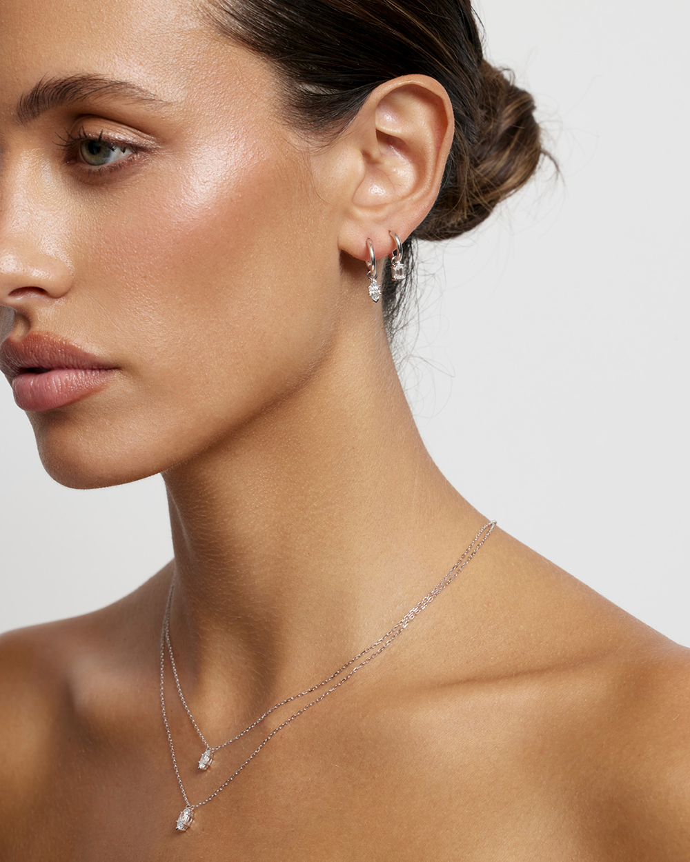 Marquise Solitaire Diamond Necklace
