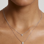 Oval Solitaire Diamond Necklace