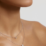 Oval Solitaire Diamond Necklace