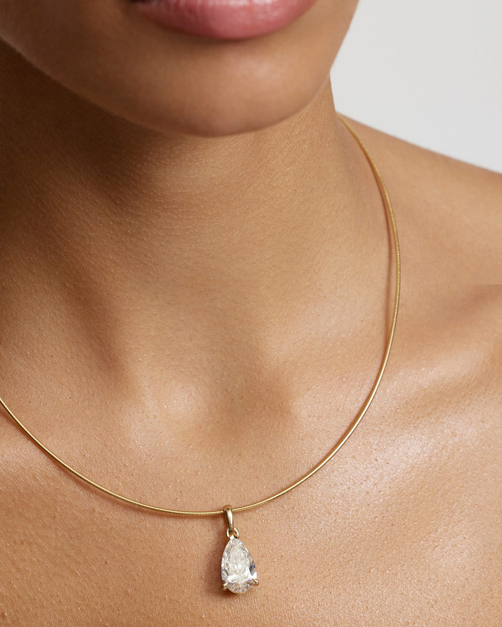 Leila Pear Diamond Necklace