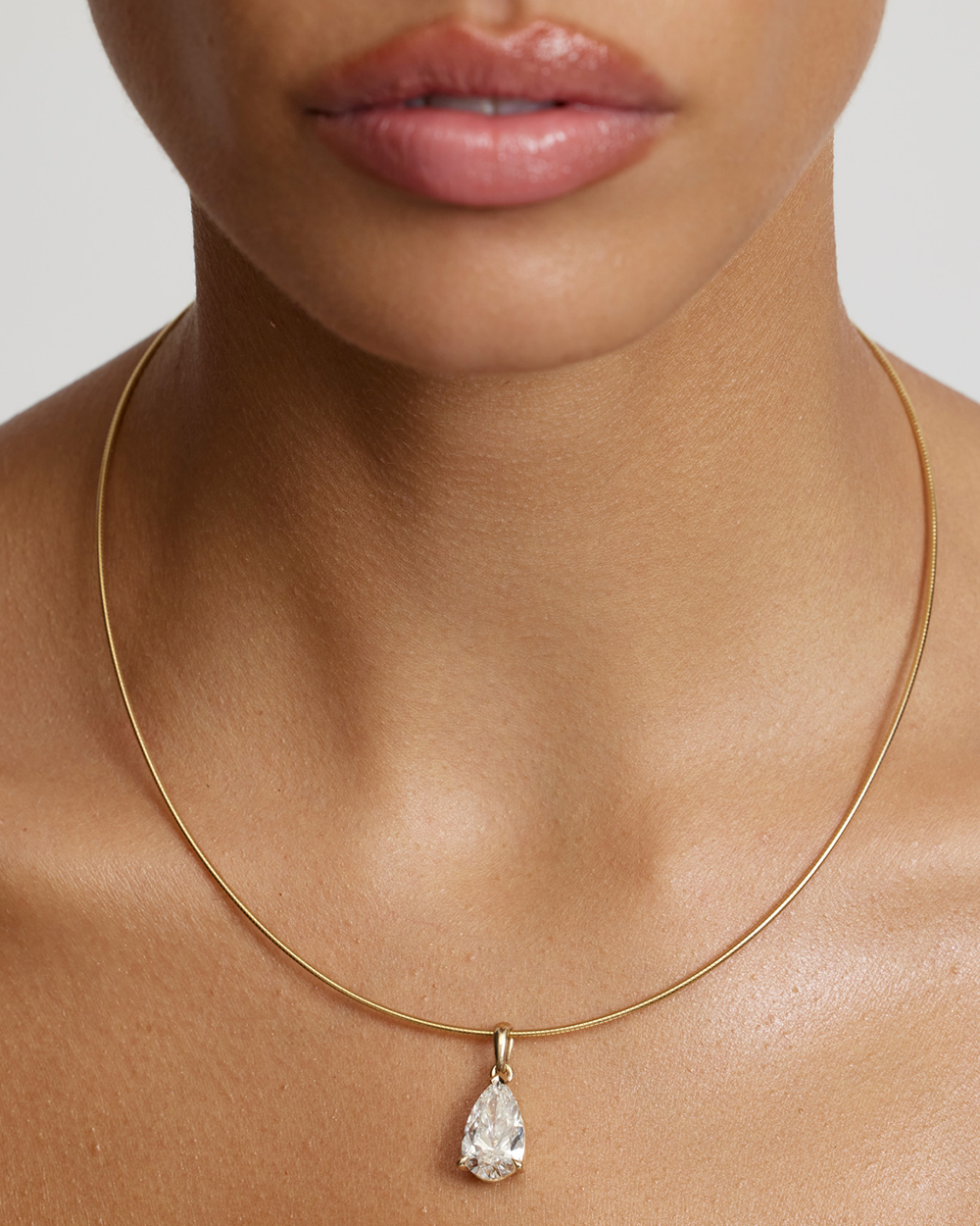 Leila Pear Diamond Necklace