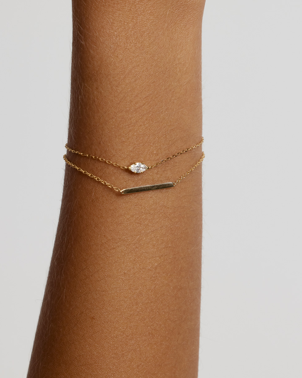 Marquise Solitaire Diamond Bracelet