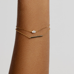 Marquise Solitaire Diamond Bracelet