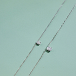 Oval Solitaire Diamond Necklace