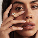 Claudette Pear Diamond Signet Ring classajewellers