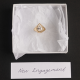 Claudette Pear Diamond Signet Ring classajewellers