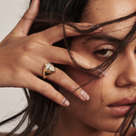 Claudette Pear Diamond Signet Ring classajewellers