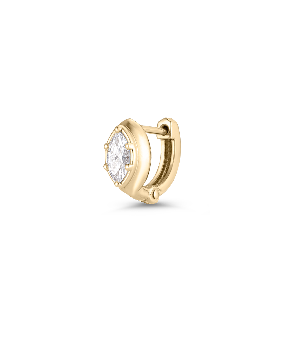 Cleo Marquise Diamond Huggies classajewellers