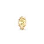 Cleo Oval Yellow Diamond Huggies Earrings