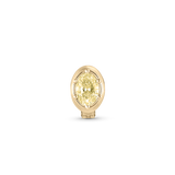 Cleo Oval Yellow Diamond Huggies Earrings
