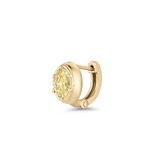 Cleo Oval Yellow Diamond Huggies Earrings