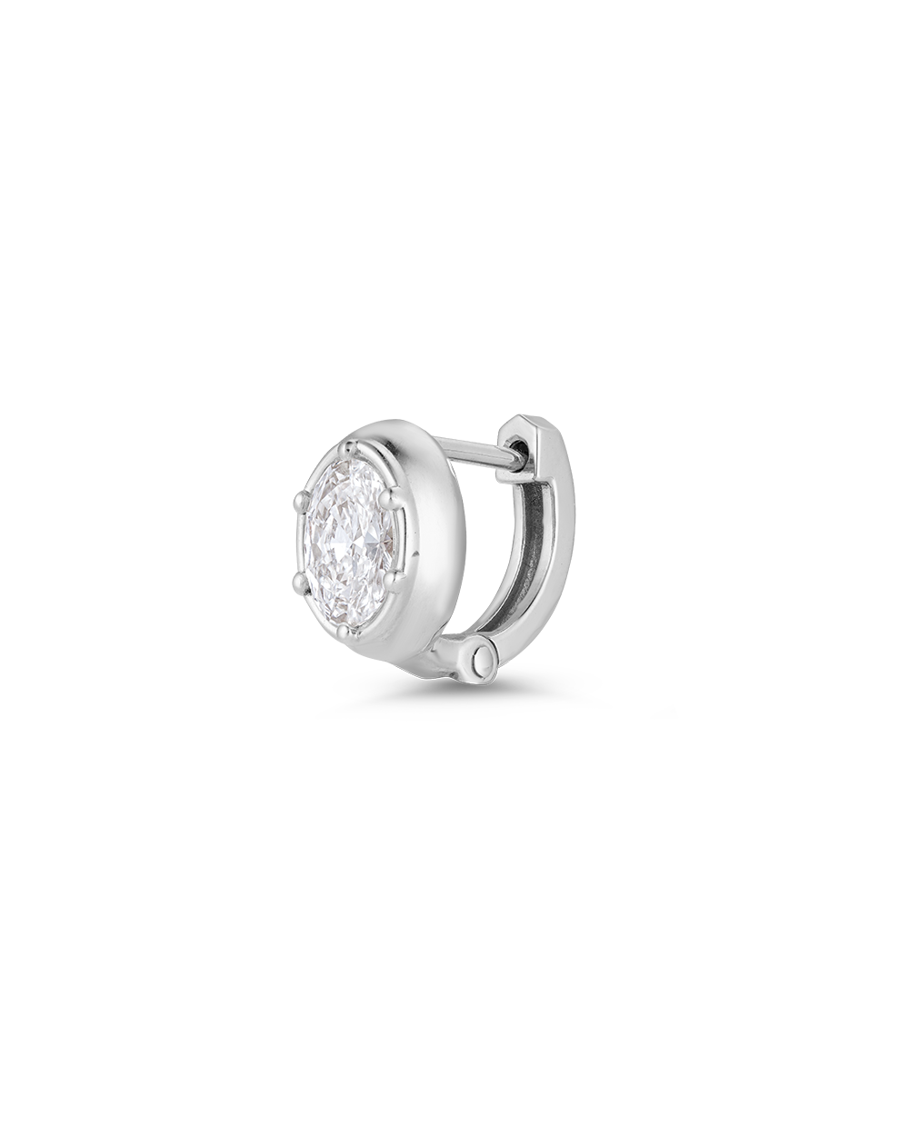Cleo Oval Diamond Huggies classajewellers