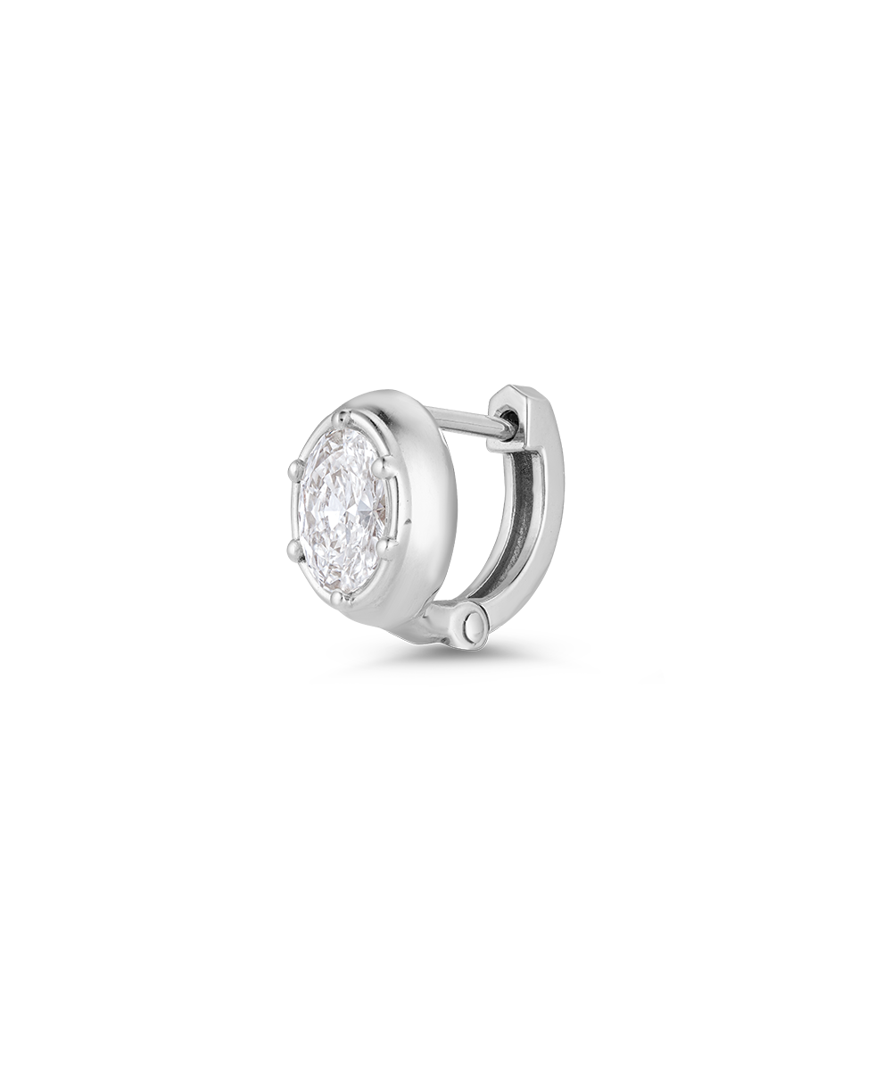 Cleo Oval Diamond Huggies classajewellers