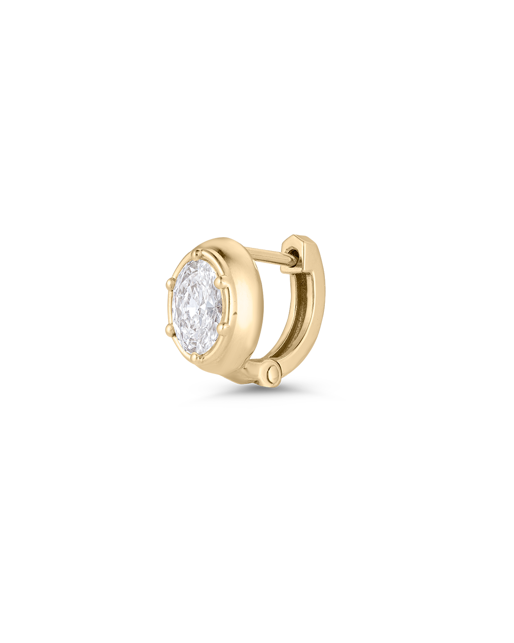 Cleo Oval Diamond Huggies classajewellers