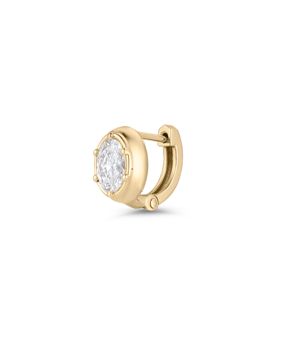 Cleo Oval Diamond Huggies classajewellers