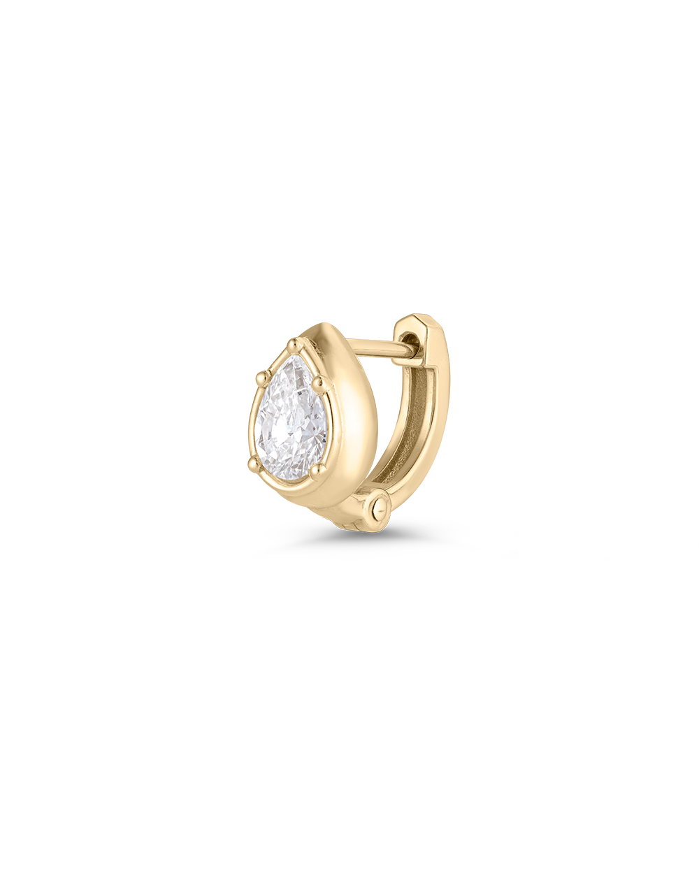 Cleo Pear Diamond Huggies classajewellers