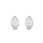 Cleo Pear Diamond Huggies Earrings