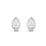 Cleo Pear Diamond Huggies Earrings