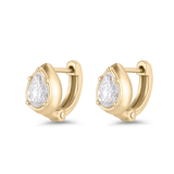 Cleo Large Pear Diamond Huggies