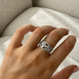 Curve Bezel Set Diamond Ring